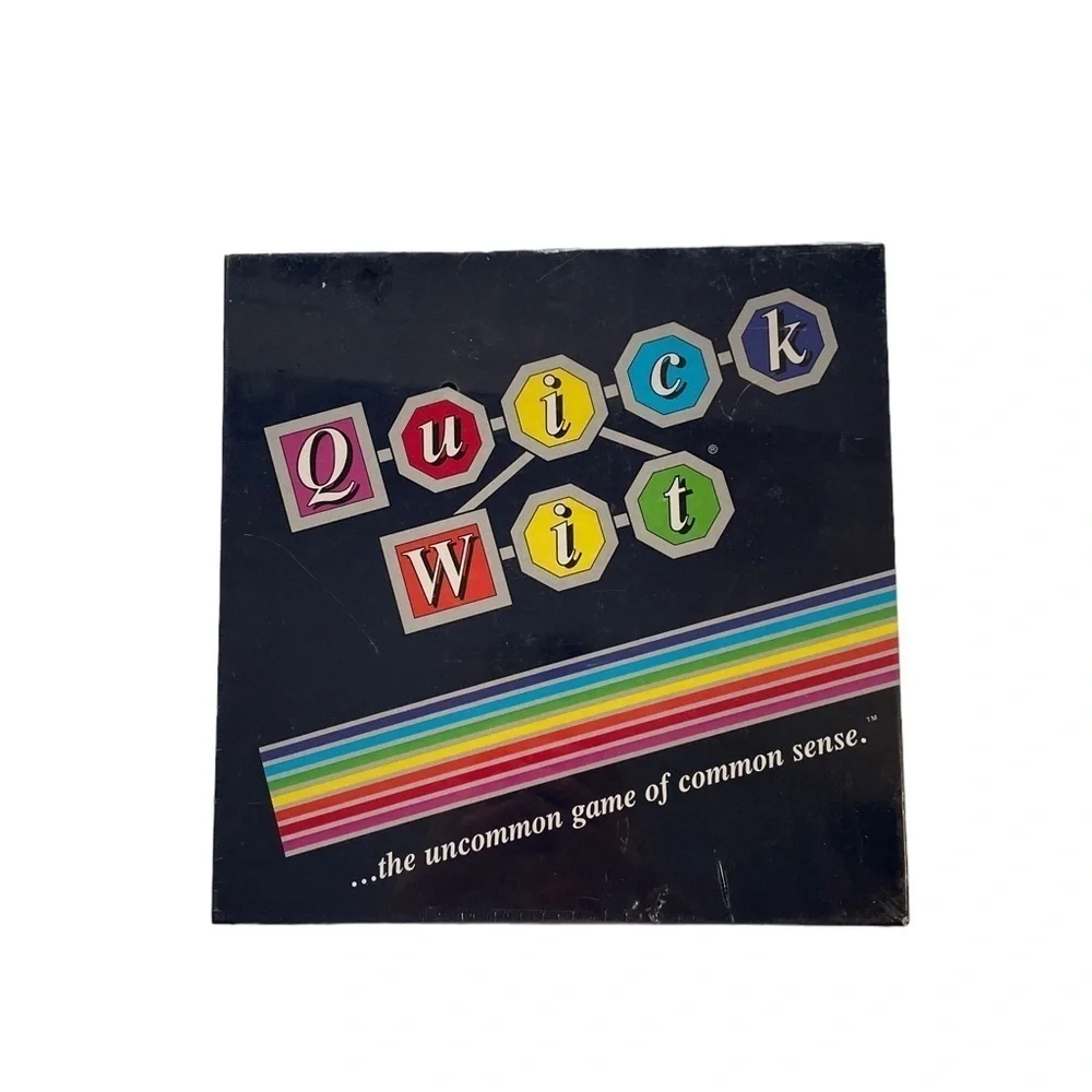 Vintage Quick Wit Board Game Common Sense Trivia Brand New Sealed 1987 family